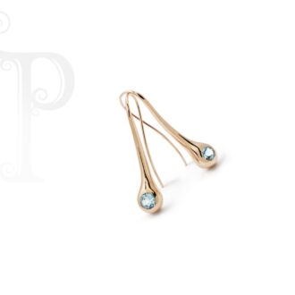 9k Rose Gold Topaz Drop Earrings
