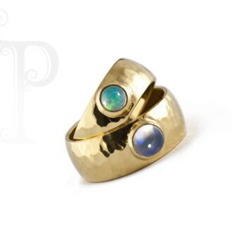 9k Yellow Gold Opal Rings
