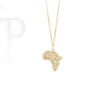 9k Yellow Gold Daisy Africa Pendant