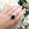 9K White Gold & London Blue Topaz Pear Shape Ring - Image 5