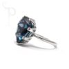 9K White Gold & London Blue Topaz Pear Shape Ring - Image 2