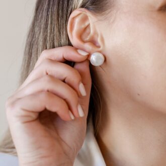 Elegant Flat Sphere Freshwater Pearls