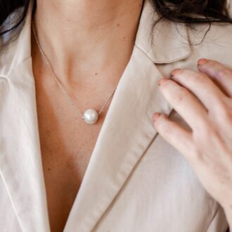 Stylish Freshwater Slider Necklace