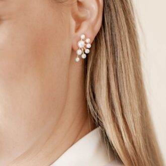 Opulent Fresh Water Pearl Cluster Earrings