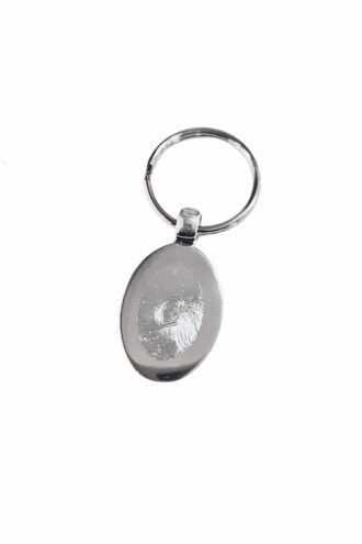 Sterling Silver Fingerprint Engraved Keyring