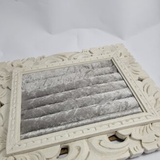 Pink Suede & Gold Ring Jewellery Organiser